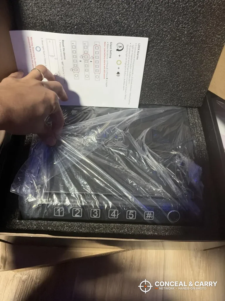 Unpacking the AIRMuch 3-pistol safe and user guide