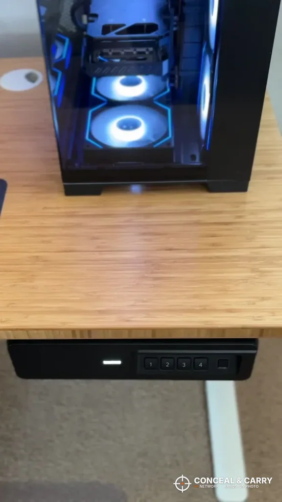 BBRKIN Slide-Away safe mounted under a desk