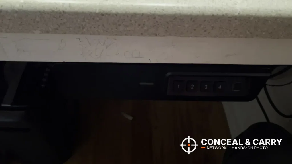 BBRKIN Slide-Away safe under a countertop edge