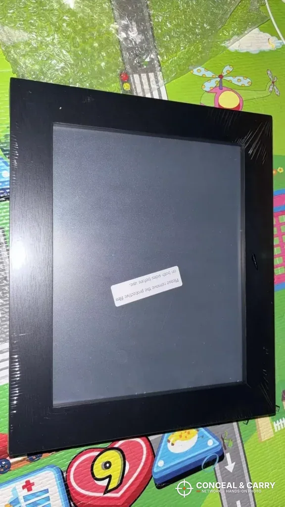 Dononr hidden storage frame lying on a kids' play mat