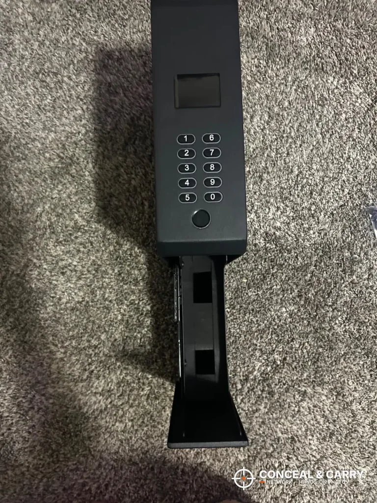 HOLEWOR slider safe lying flat with the drawer pulled out