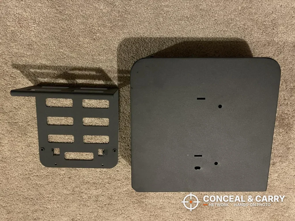 HOLEWOR slider safe mounting bracket beside the safe body