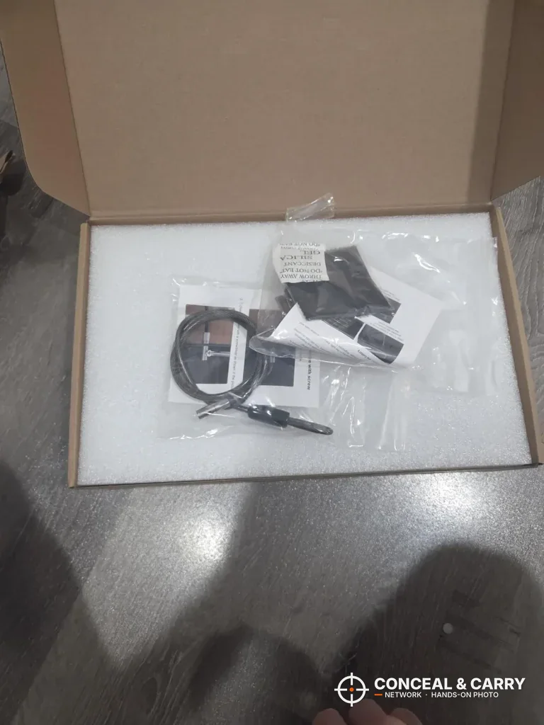 HOLEWOR lock box accessories bagged in the open shipping carton