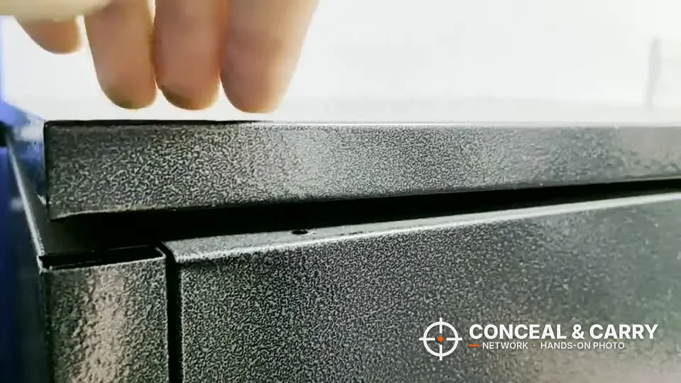Textured powder-coat finish on the top edge of the INTERGREAT cabinet