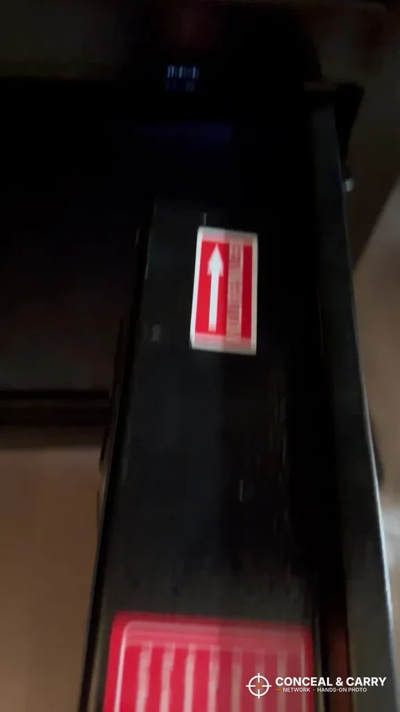 KAER 3-5 gun fingerprint safe edge with red protective pads still in place