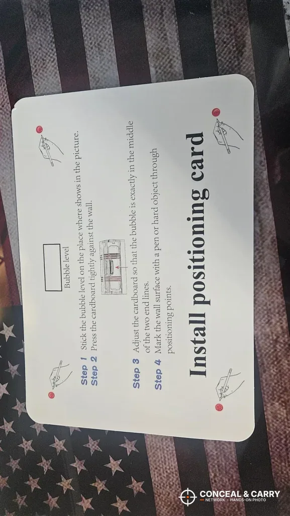 Install positioning card laid on the PJJSZST flag safe front