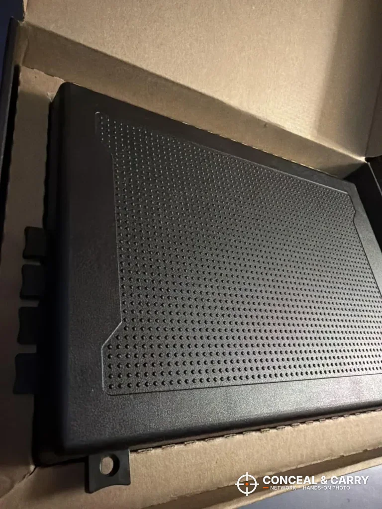 Black StopBox USA lid in its packaging