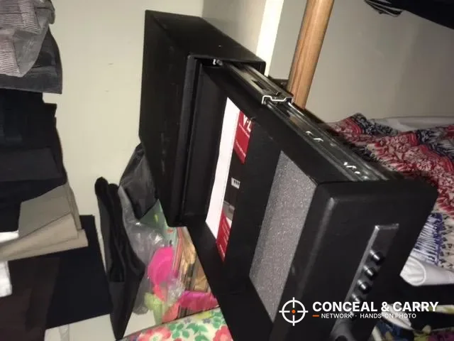 V-Line Slide-Away drawer slid partway open in a closet mount