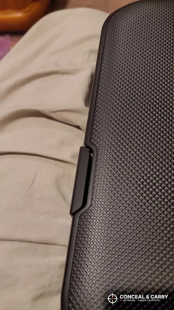 Close-up of the Vaultek LifePod 20 textured shell and side latch