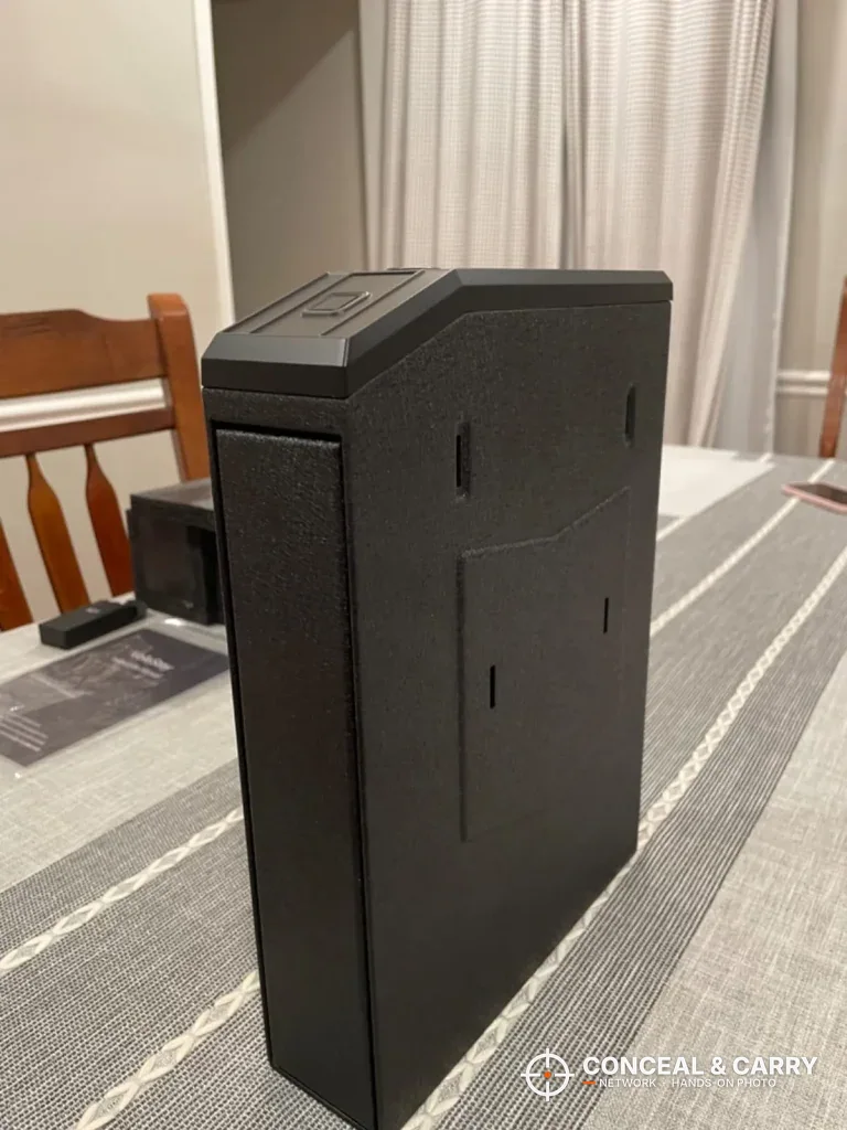 VoleStay hidden slider safe standing closed on a table